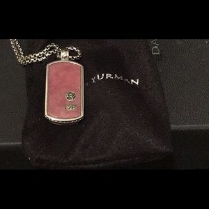 Beautiful David Yurman Pink Rhodonite Tag